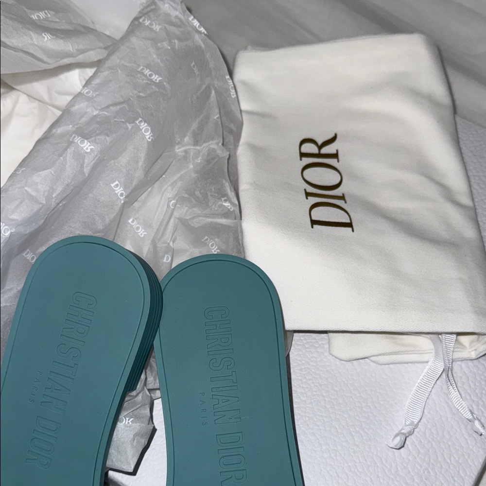 Dior Blue Slide Sandals - Picture 4 of 5